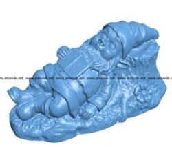Sleeping Gnome Men B003730 file stl free download 3D Model for CNC and 3d printer
