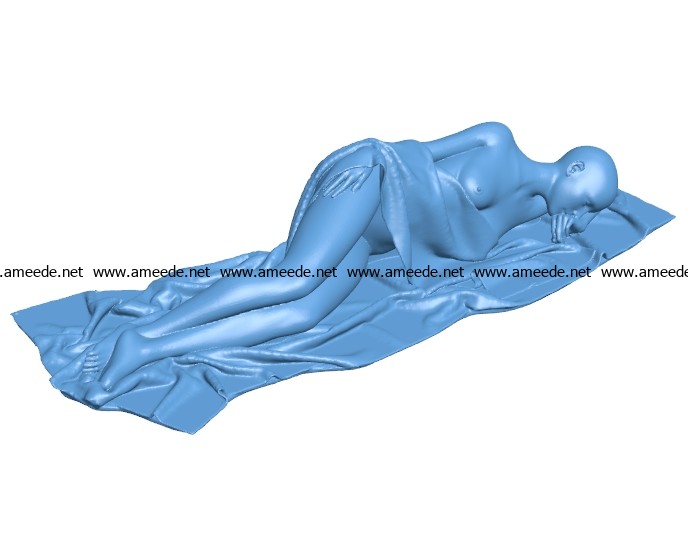 Sleeping women B003453 file stl free download 3D Model for CNC and 3d printer