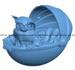 Smile Baby yoda B003187 file stl free download 3D Model for CNC and 3d printer