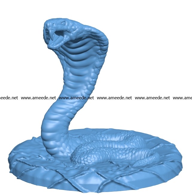 Cobra Snake 3D Print Model by Alexander3dart