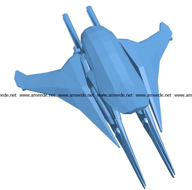 Space Banshee Ship B003517 file stl free download 3D Model for CNC and 3d printer