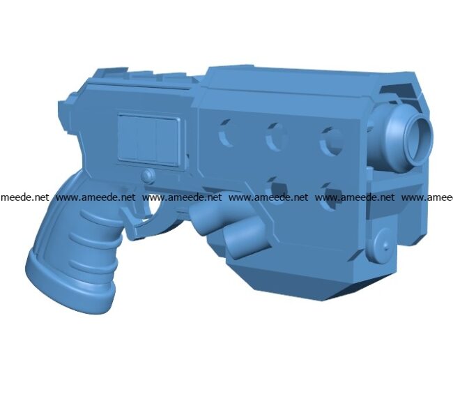 Space pistol gun B003462 file stl free download 3D Model for CNC and 3d printer