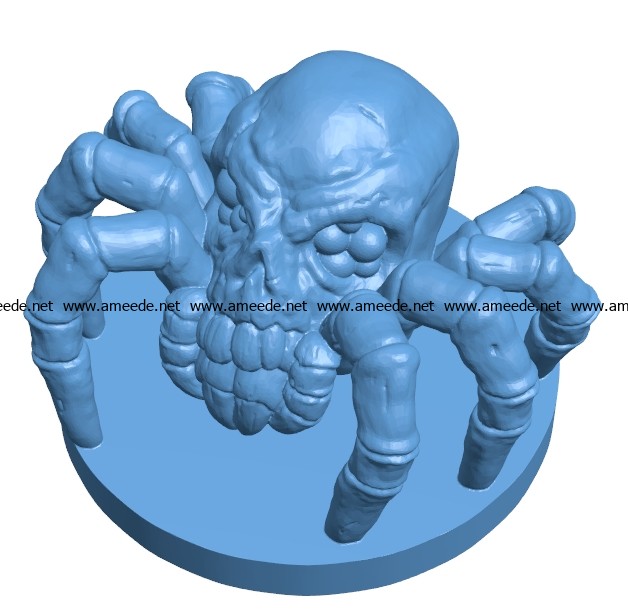 Spider skull B003521 file stl free download 3D Model for CNC and 3d printer