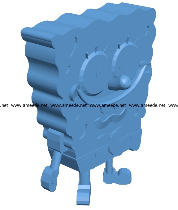 Sponge boy B002867 file stl free download 3D Model for CNC and 3d printer