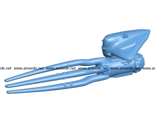 Squid Ship B003411 file stl free download 3D Model for CNC and 3d printer