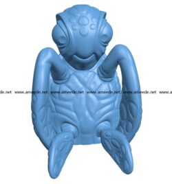 Squirt Turtle B003664 file stl free download 3D Model for CNC and 3d printer