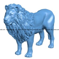 Standing lion B003413 file stl free download 3D Model for CNC and 3d printer