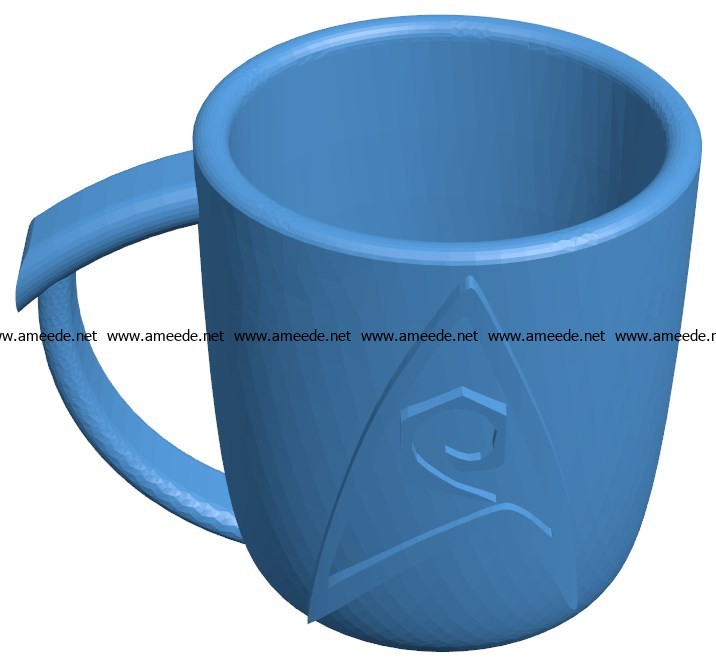 Star trek mug B003761 file stl free download 3D Model for CNC and 3d printer