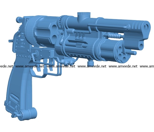 Steampunk gun B003322 file stl free download 3D Model for CNC and 3d printer