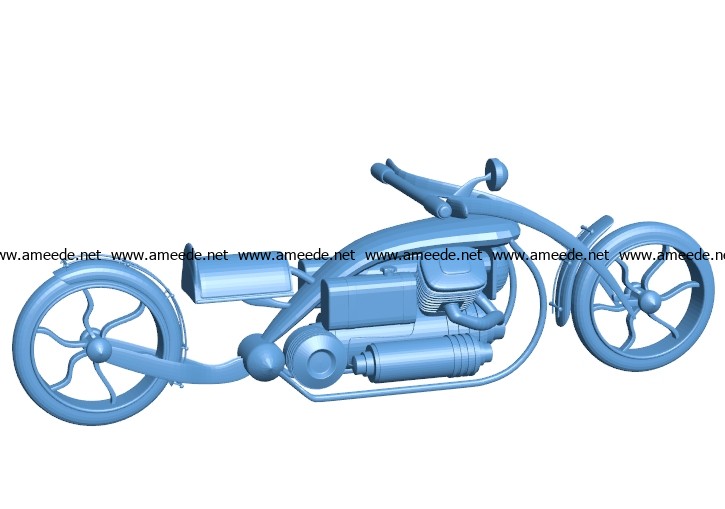 Steampunk moto B003634 file stl free download 3D Model for CNC and 3d printer