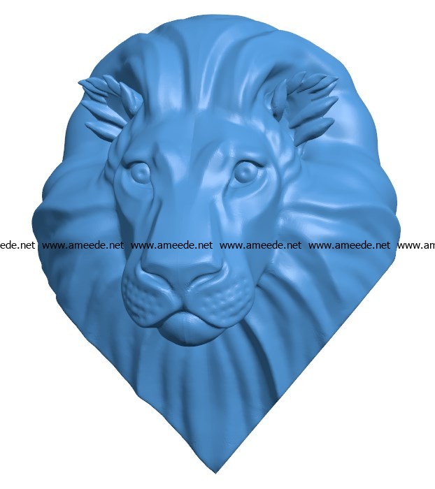 Stylized lion head B003763 file stl free download 3D Model for CNC and 3d printer
