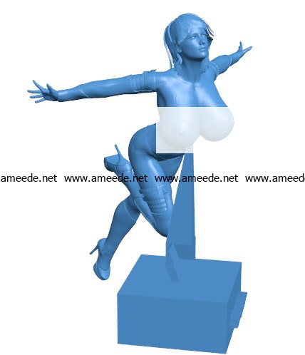 Super girl 003743 file stl free download 3D Model for CNC and 3d printer