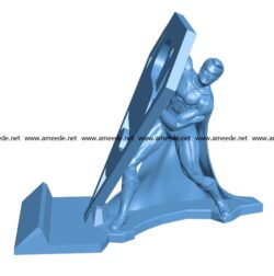 Superman phone holder B003151 file stl free download 3D Model for CNC and 3d printer