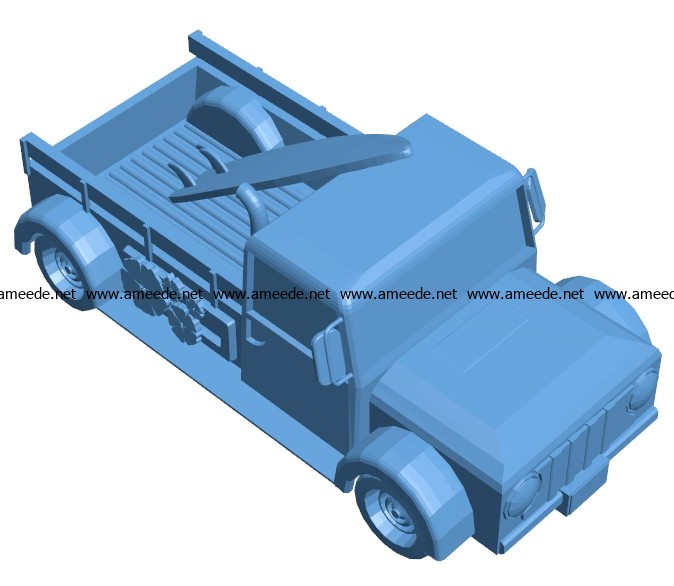 Surf truck 003734 file stl free download 3D Model for CNC and 3d printer