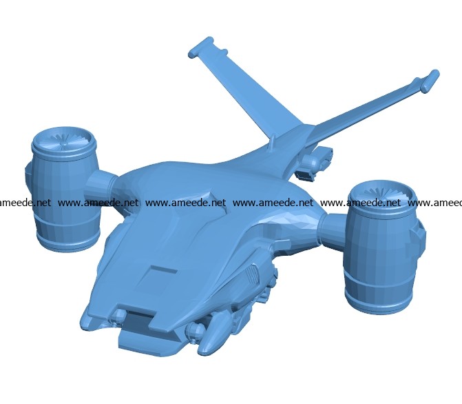 Terminator Hunter Killer B003506 file stl free download 3D Model for CNC and 3d printer