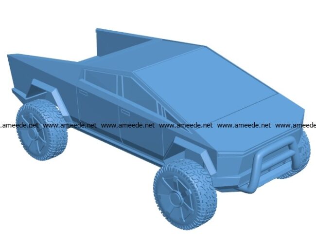 Tesla truck B003307 file stl free download 3D Model for CNC and 3d printer