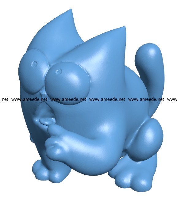 The cat saves money B003638 file stl free download 3D Model for CNC and 3d printer