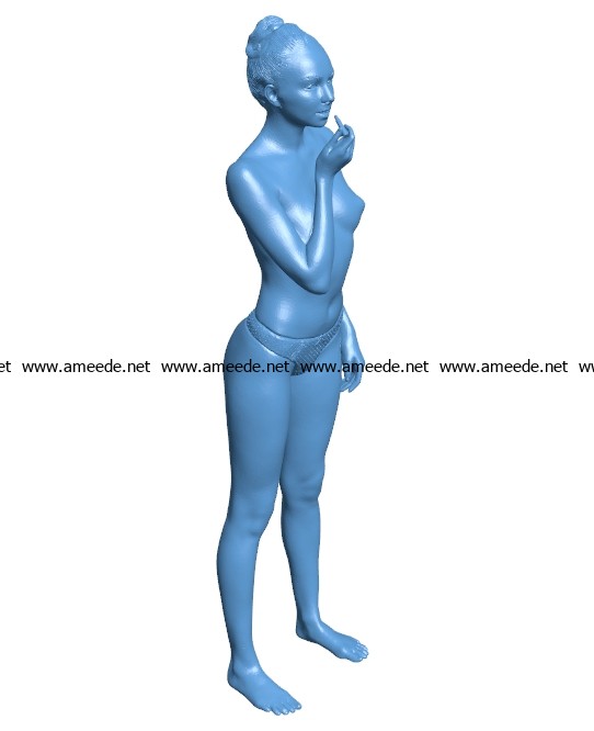 The woman is wearing lipstick B002893 file stl free download 3D Model for CNC and 3d printer