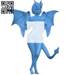 Tiefling Beauty Wings NSFW B002940 file stl free download 3D Model for CNC and 3d printer