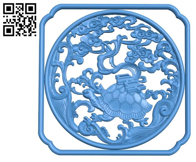 Turtle A002852 wood carving file stl for Artcam and Aspire jdpaint free vector art 3d model download for CNC