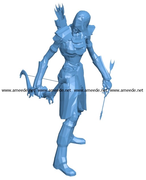 Undead archer B003410 file stl free download 3D Model for CNC and 3d printer