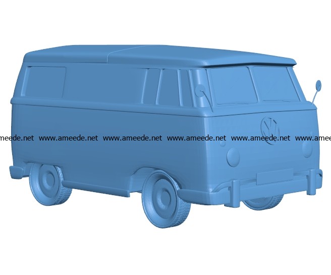 Volkswagen bus B003148 file stl free download 3D Model for CNC and 3d printer