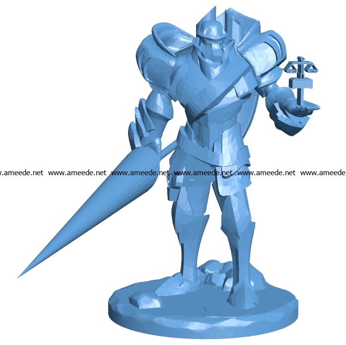 Warforged paladin B003659 file stl free download 3D Model for CNC and 3d printer