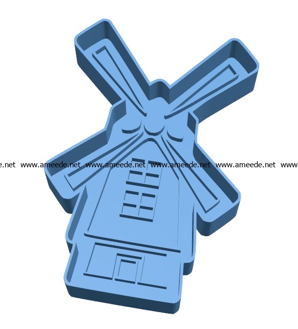 Windmill Cookie Cutter B003152 file stl free download 3D Model for CNC and 3d printer