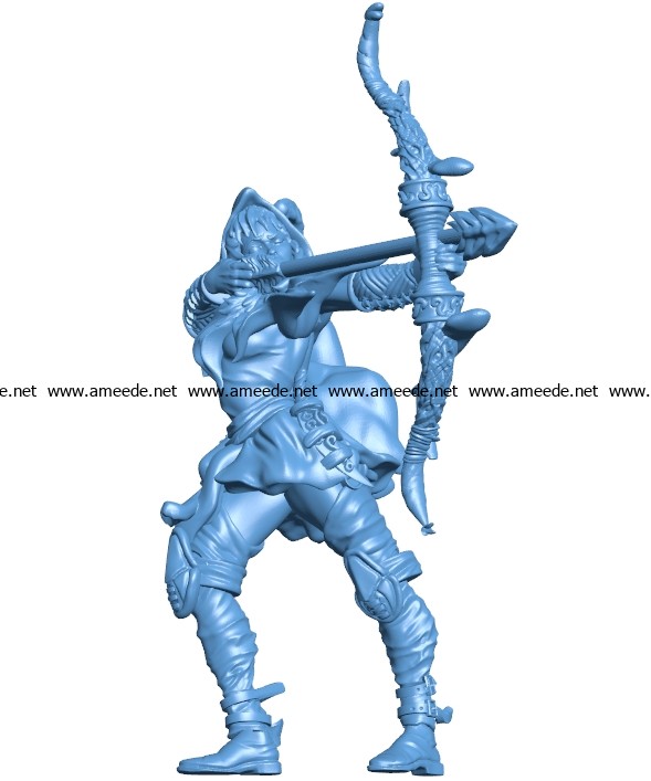 Woman Bandit Archer B002902 file stl free download 3D Model for CNC and 3d printer