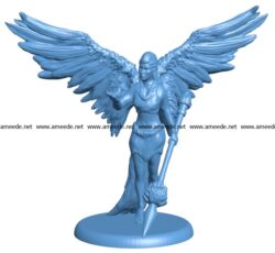 Woman Bluejay Guardian B003536 file stl free download 3D Model for CNC and 3d printer
