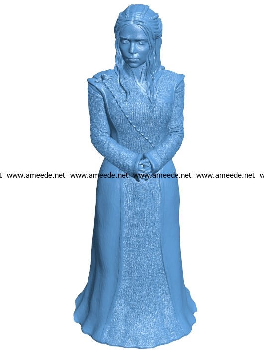 Woman Daenerys B003637 file stl free download 3D Model for CNC and 3d printer