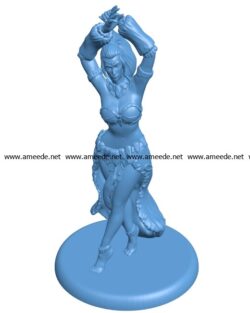Woman Dancer B003528 file stl free download 3D Model for CNC and 3d printer