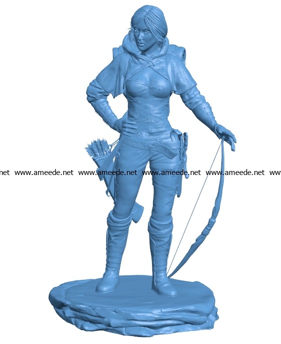 Woman Guild of Heroes B003617 file stl free download 3D Model for CNC and 3d printer