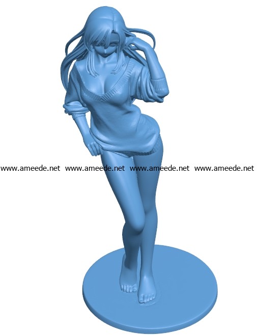 Woman Kazami B003529 file stl free download 3D Model for CNC and 3d printer