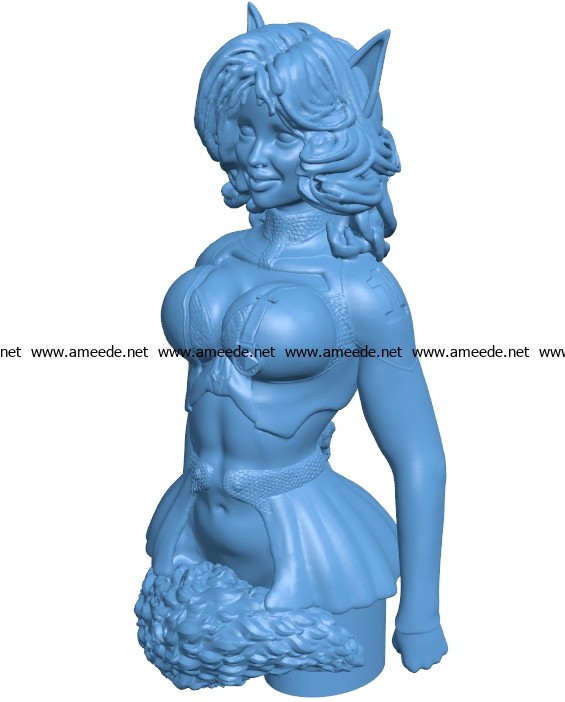 Woman redfox medals B003729 file stl free download 3D Model for CNC and 3d printer