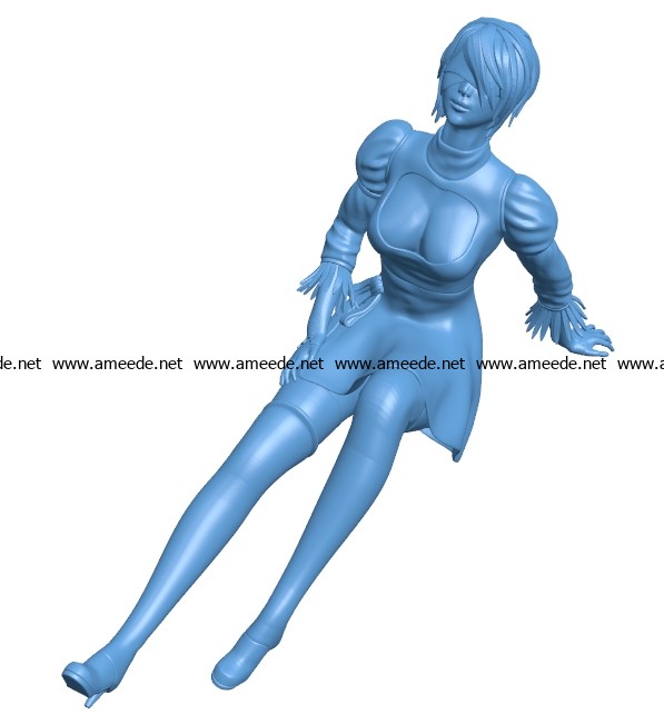 Woman sitting Without Base B002924 file stl free download 3D Model for CNC and 3d printer