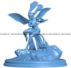 Women Battle fairy B003523 file stl free download 3D Model for CNC and 3d printer
