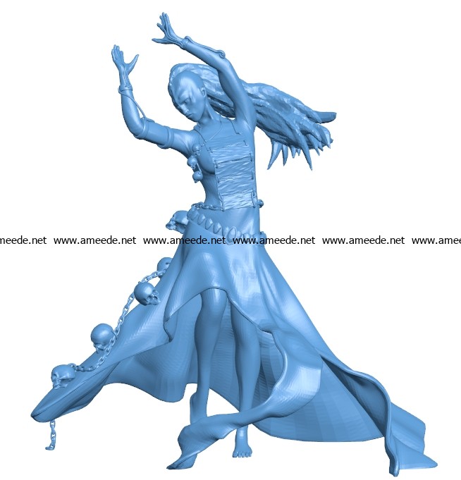 Women Blood Wars Cultist B003434 file stl free download 3D Model for CNC and 3d printer