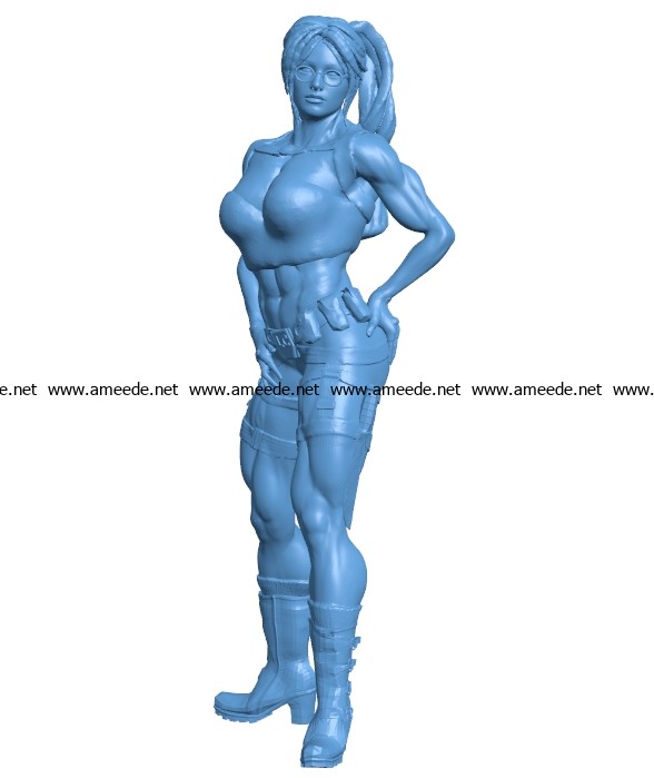 Women Tomb raider muscle B003426 file stl free download 3D Model for CNC and 3d printer