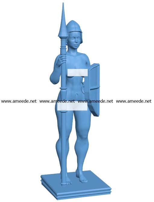 Women knight B003502 file stl free download 3D Model for CNC and 3d printer