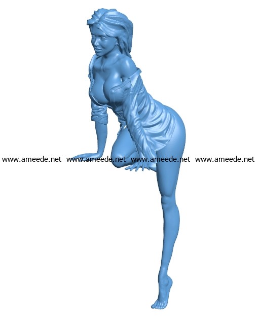 Women looking out the window B003404 file stl free download 3D Model for CNC and 3d printer