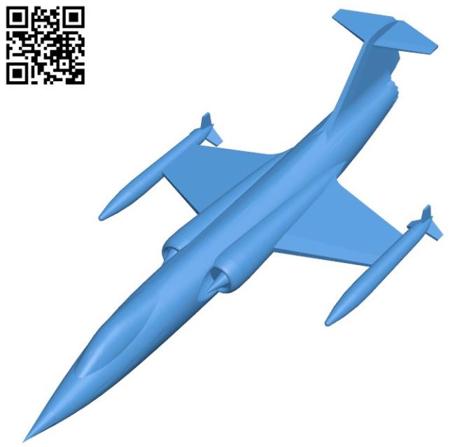 Aircraft F104 B004395 file stl free download 3D Model for CNC and 3d printer