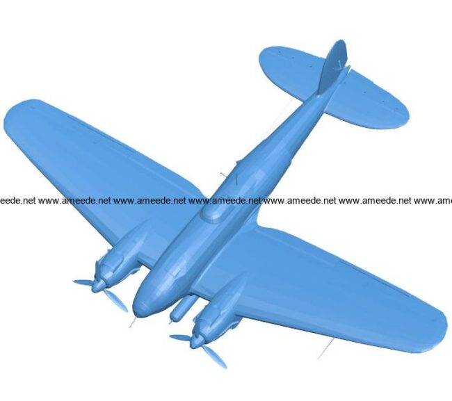 Aircraft Heinkel He-111 B004100 file stl free download 3D Model for CNC and 3d printer