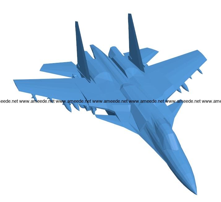 Aircraft Su 33 B004114 file stl free download 3D Model for CNC and 3d printer