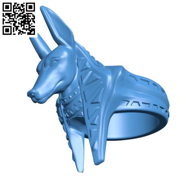 Anubis Ring B004170 file stl free download 3D Model for CNC and 3d printer