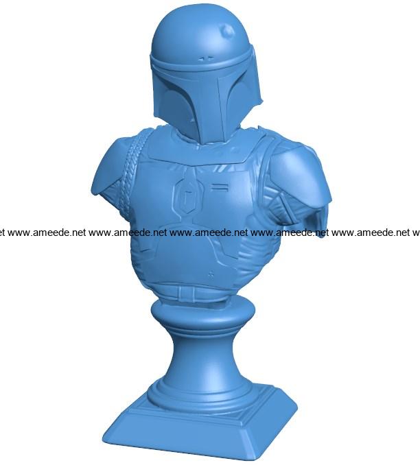Boba Fett Man B004121 file stl free download 3D Model for CNC and 3d printer