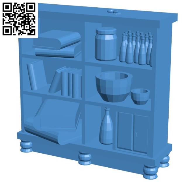 Book shelf B004329 file stl free download 3D Model for CNC and 3d printer