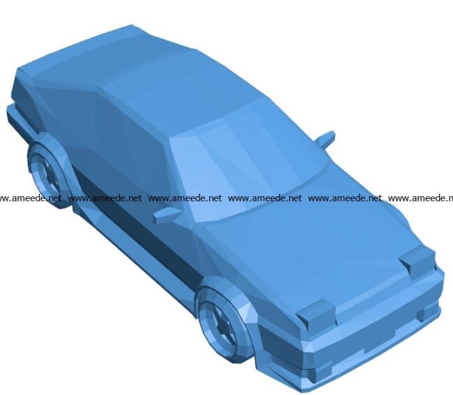 Car AE86 B003864 file stl free download 3D Model for CNC and 3d printer