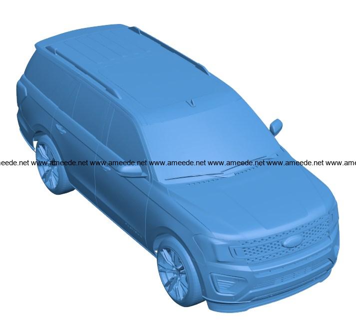 Car ford expedition 2018 B004076 file stl free download 3D Model for CNC and 3d printer