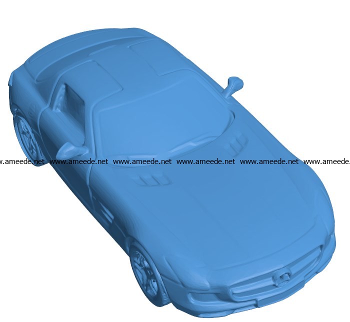 Car mercedes benz B003801 file stl free download 3D Model for CNC and 3d printer